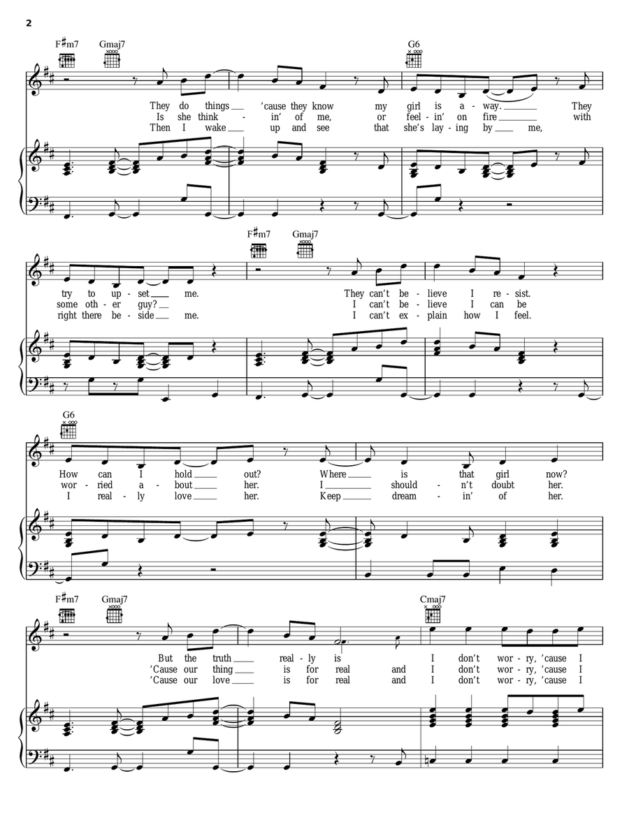 'Til My Baby Comes Home Piano, Vocal, Guitar scores gallery preview page 2