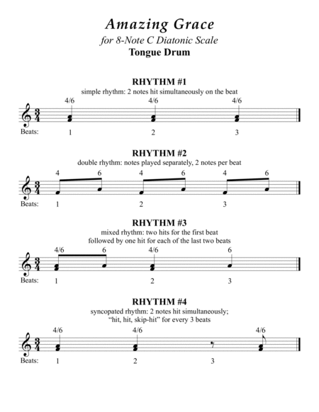 Hymn Meditations for 8-note C major diatonic scale Tongue Drums (A collection of 10 Solos and Duets) image number null