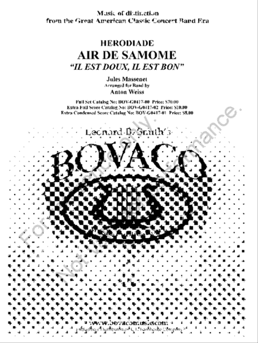 Air de Salome Concert Band scores gallery preview page 2