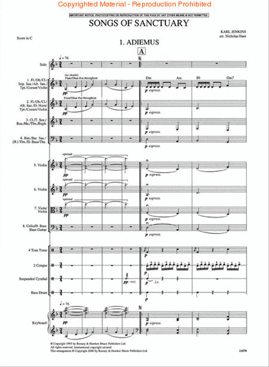 Adiemus - Songs of Sanctuary Concert Band scores gallery preview page 2