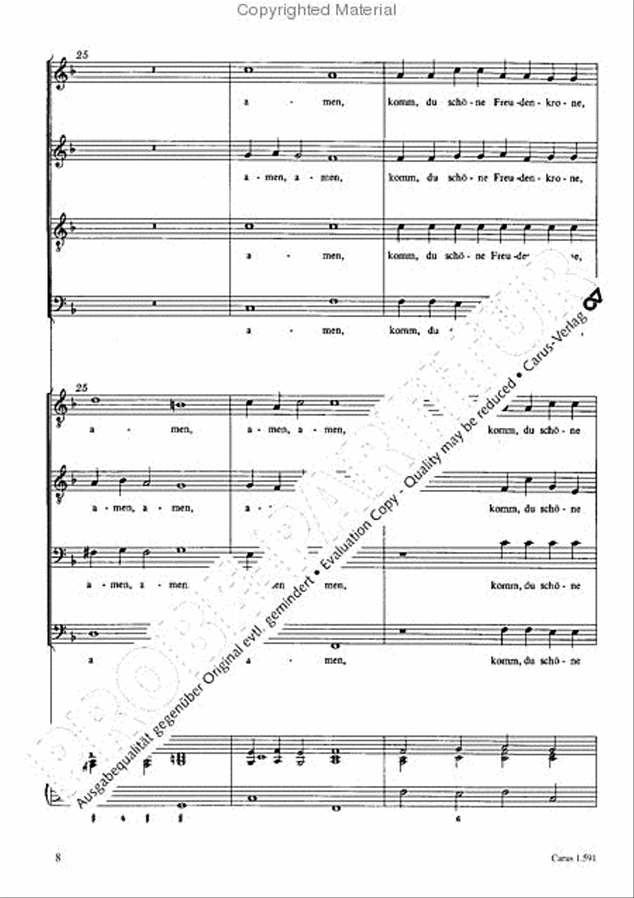 Wie bin ich doch so herzlich TTBB scores gallery preview page 9