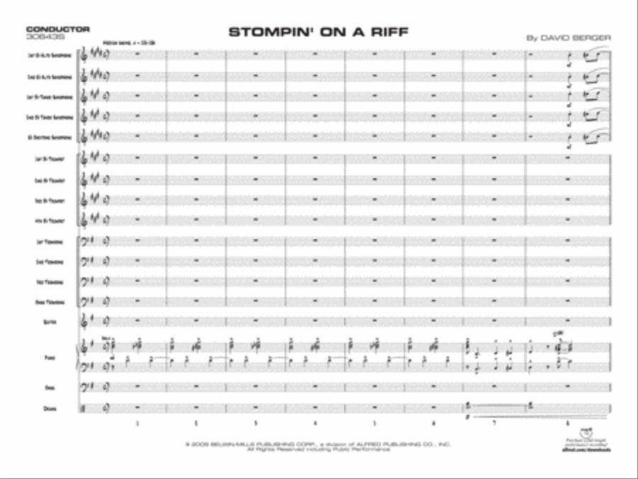 Stompin' on a Riff Jazz Ensemble scores gallery preview page 2