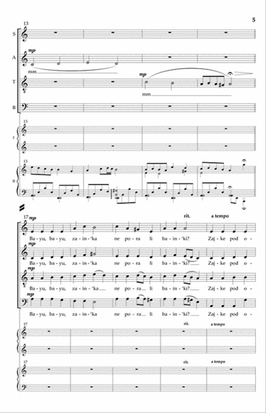 Bayu, Bayushki, Bayu 4-Part scores gallery preview page 3