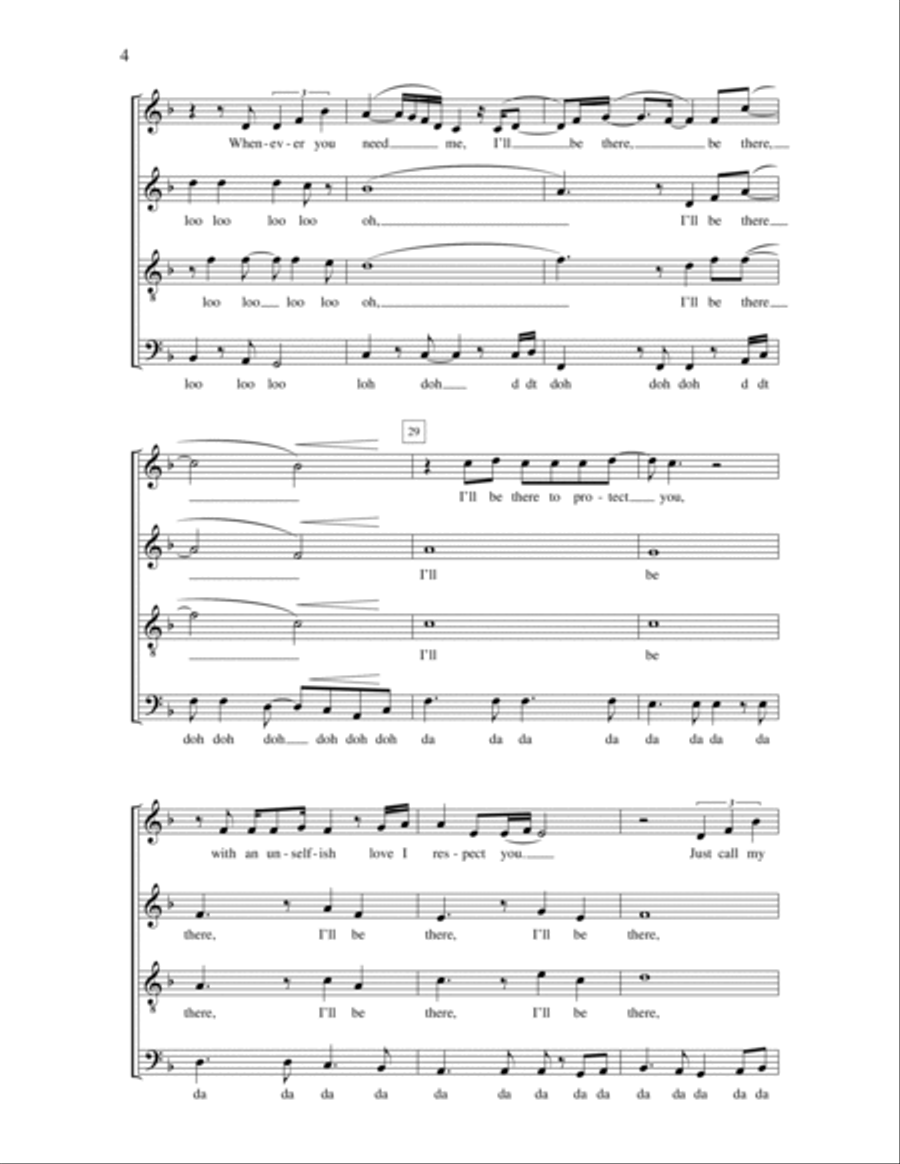 I'll Be There 4-Part scores gallery preview page 4