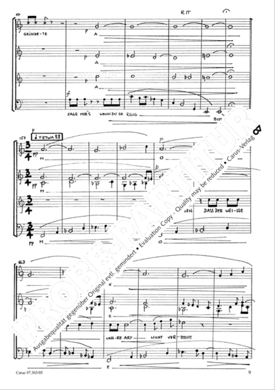 Wir sind ein Teil der Erde ... 1996 4-Part scores gallery preview page 10