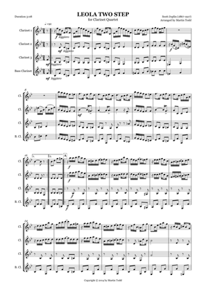 Leola Two Step for Clarinet Quartet