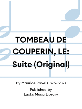 Book cover for TOMBEAU DE COUPERIN, LE: Suite (Original)
