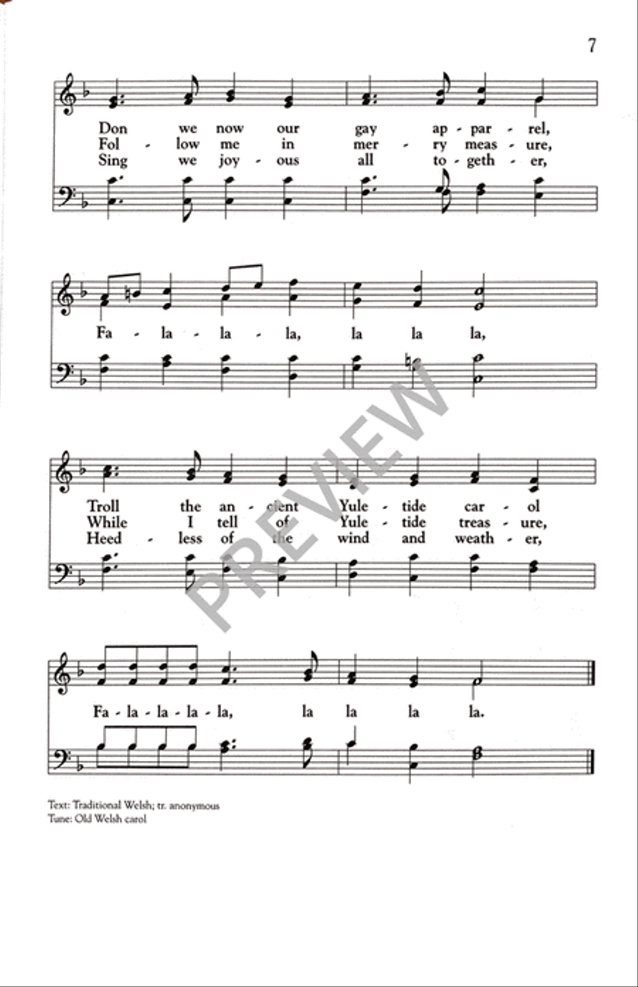A Cappella Carols for Sidewalk Carolers 4-Part scores gallery preview page 8