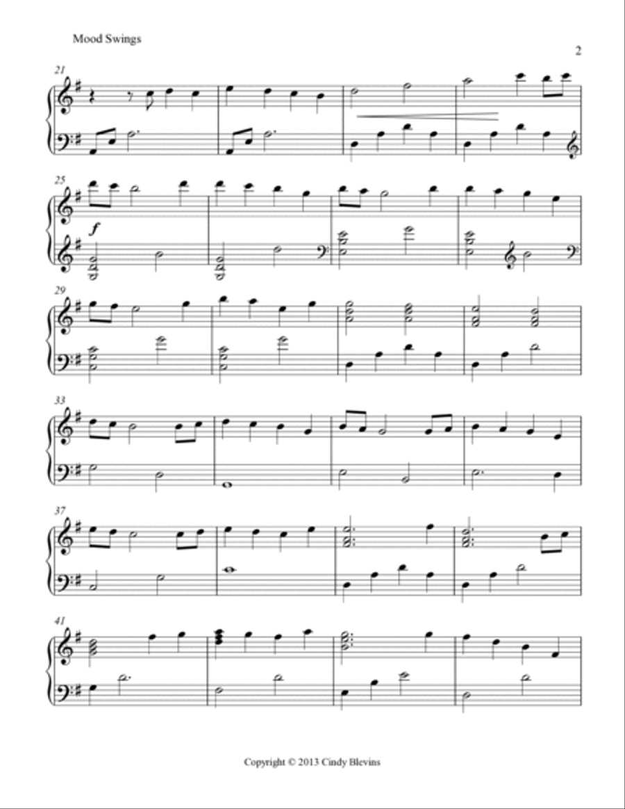 Mood Swings, original solo for Lever or Pedal Harp Mood Swings, original solo for Lever or Pedal Harp Pedal Harp scores gallery preview page 3
