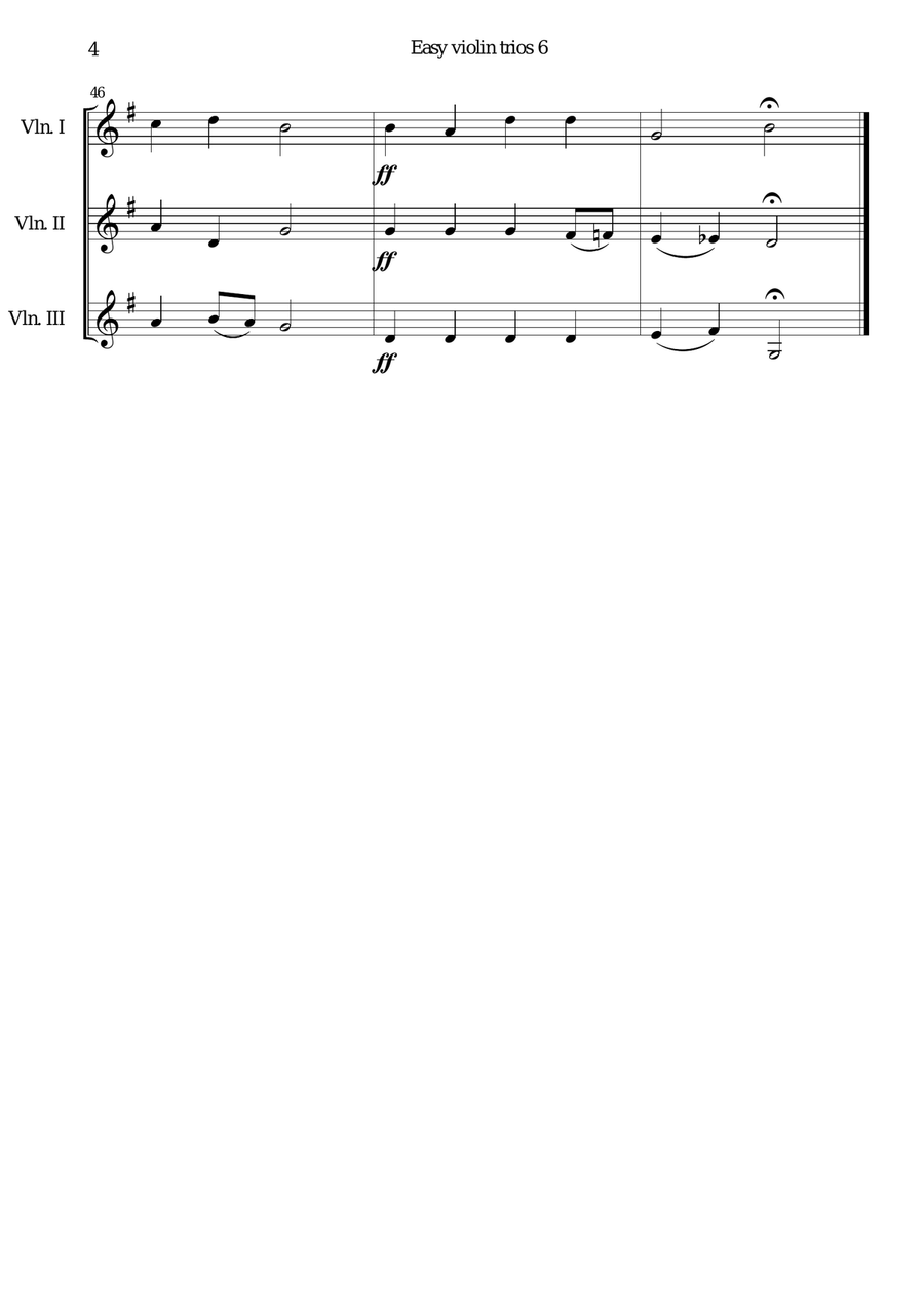 Donkey Riding for violin trio Violin Solo scores gallery preview page 4