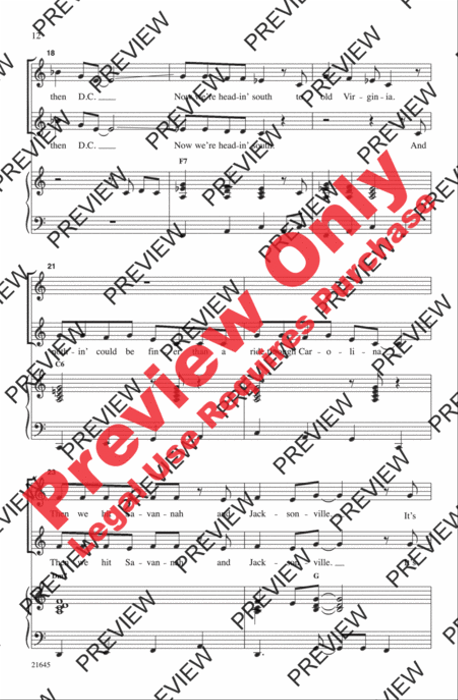 A Jazz Trio 2-Part scores gallery preview page 12