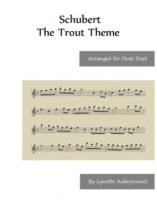 Book cover for The Trout Theme - Flute Duet