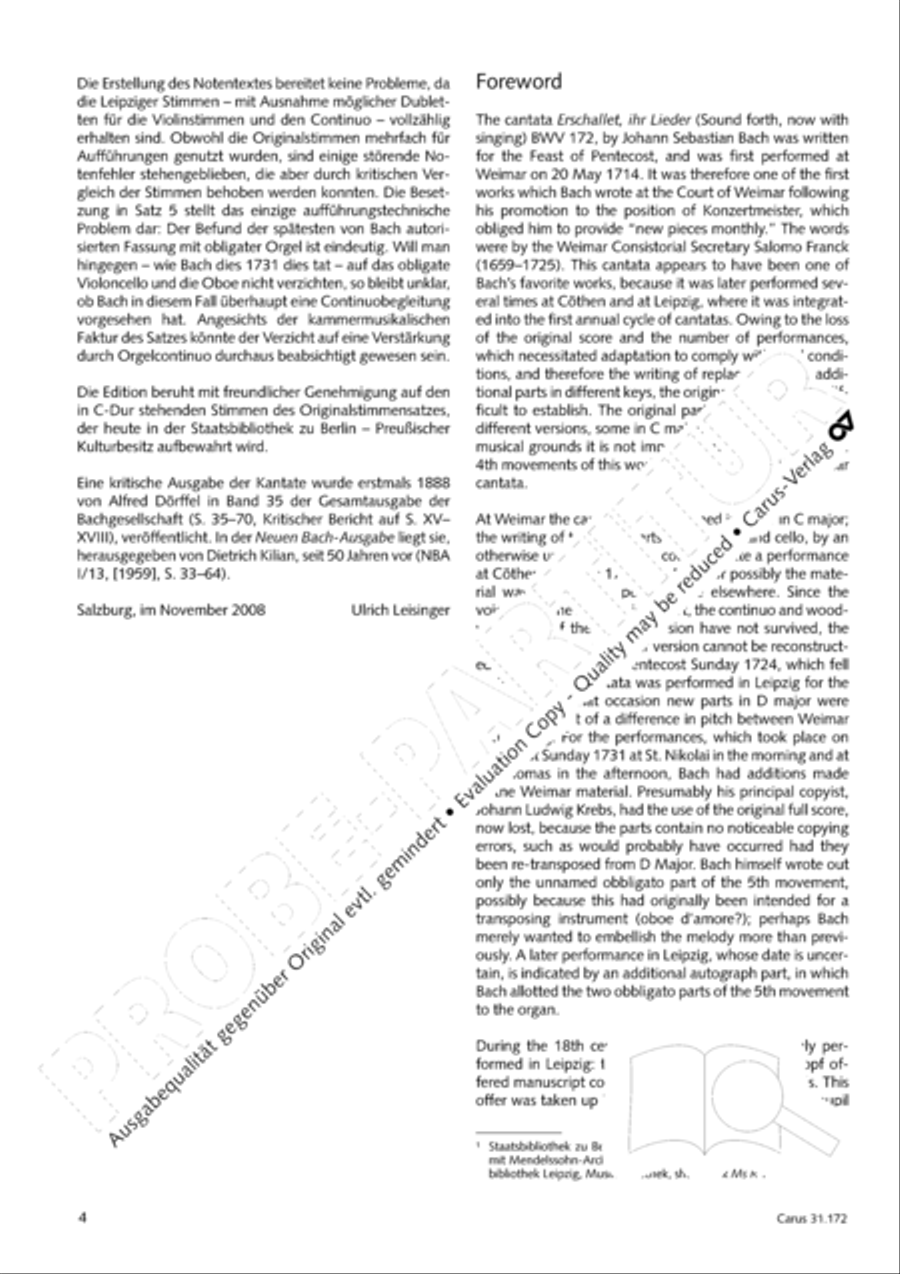 Sound forth, now with singing (Erschallet, ihr Lieder) 4-Part scores gallery preview page 5
