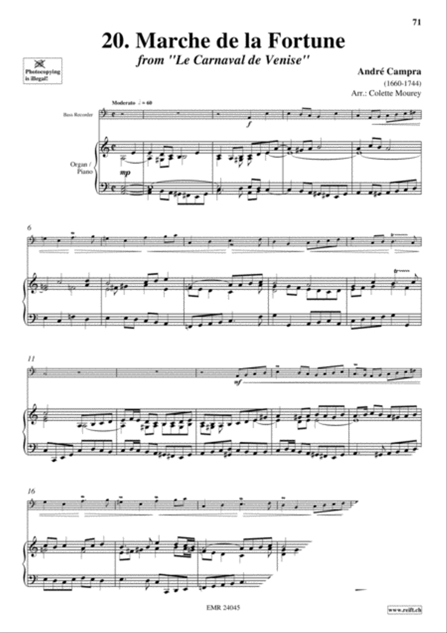 40 Greatest Baroque Hits Volume 1 Bass Recorder scores gallery preview page 22