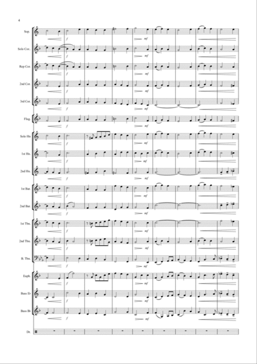 Crimond (The Lord’s My Shepherd) Brass Band scores gallery preview page 4