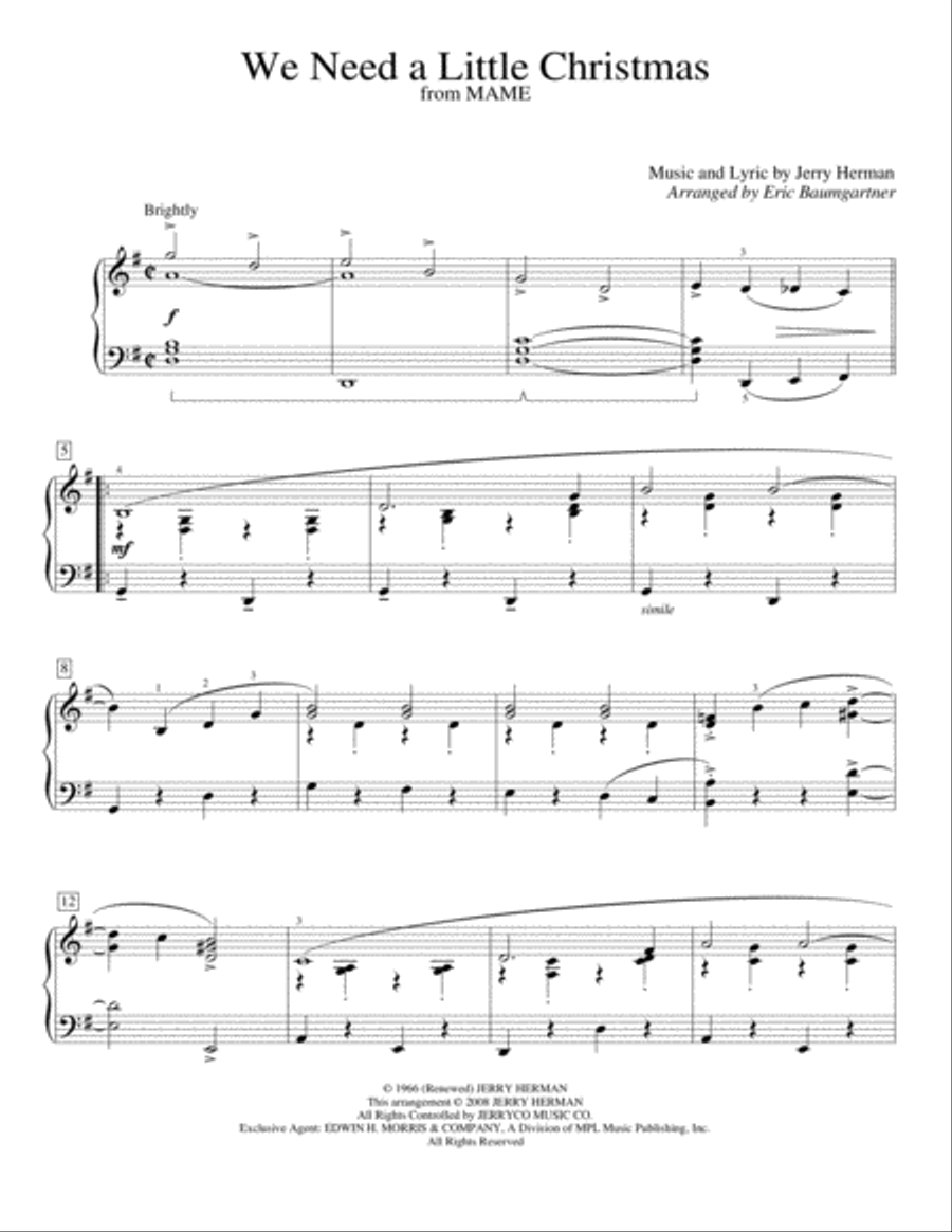 We Need A Little Christmas Piano Method scores gallery preview page 1