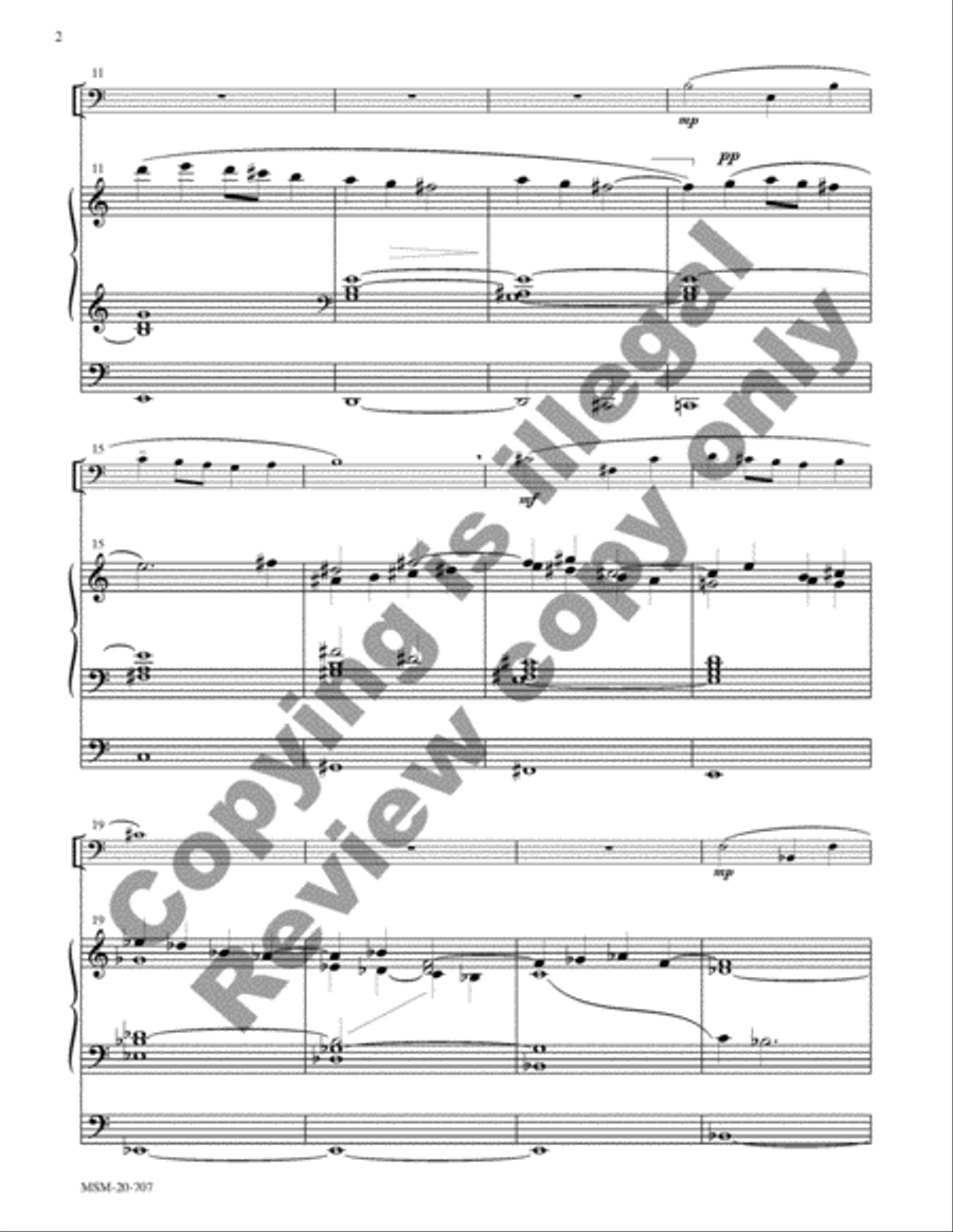 Two Psalm-Preludes for Organ and Solo Instrument Organ scores gallery preview page 9