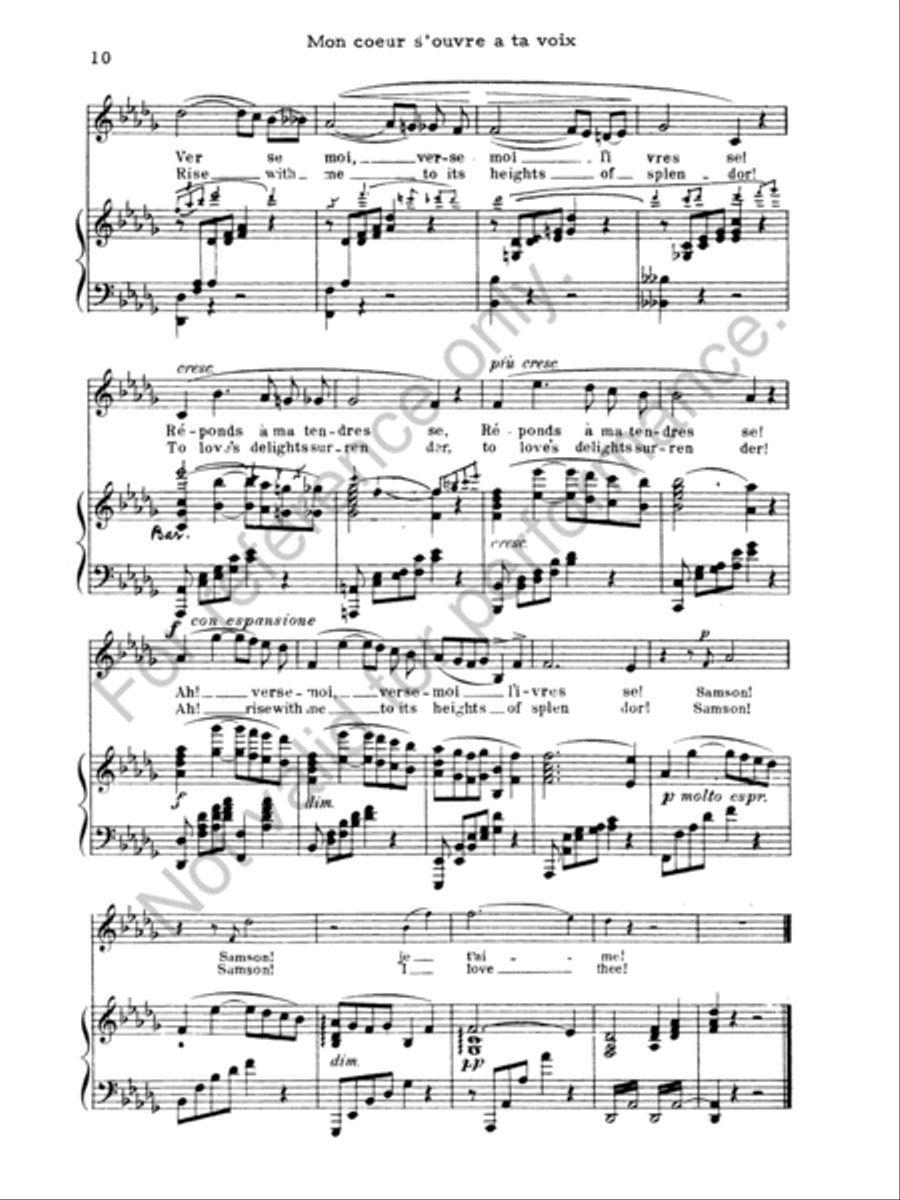 Mon coeur s'ouvre a ta voix Concert Band scores gallery preview page 10