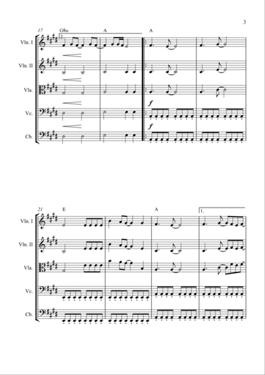 Don't Stop Believin' Don't Stop Believin' String Quintet scores gallery preview page 3