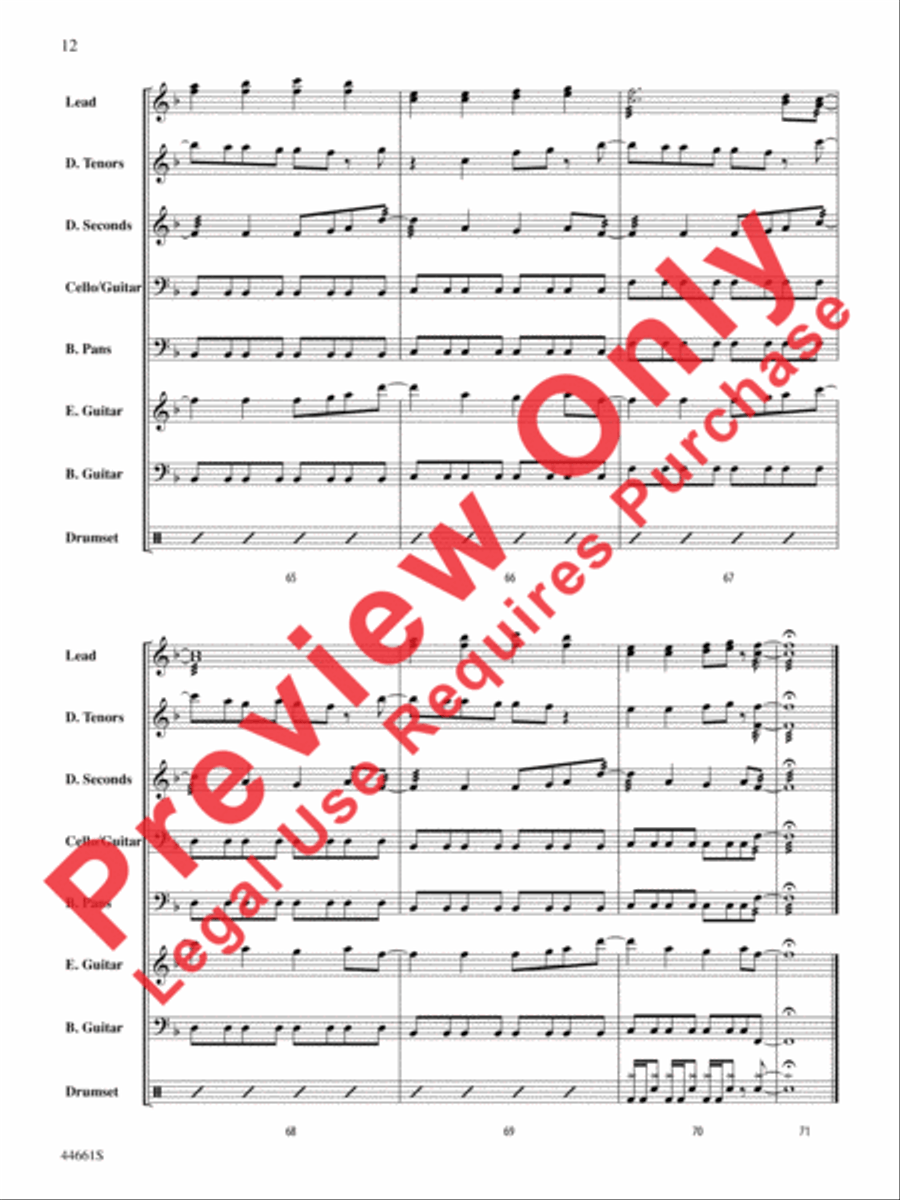 Nothing's Gonna Stop Us Now Steel Drum Band scores gallery preview page 13