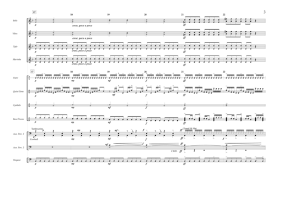 I Can See for Miles/Happy Together - Percussion Score Marching Band scores gallery preview page 3