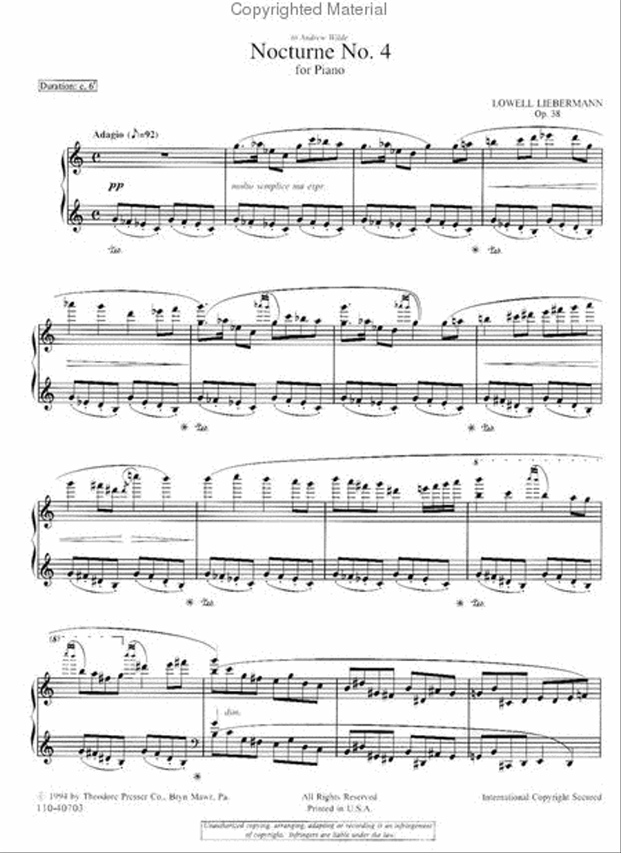 Nocturne No. 4 Nocturne No. 4 Chamber Music scores gallery preview page 2