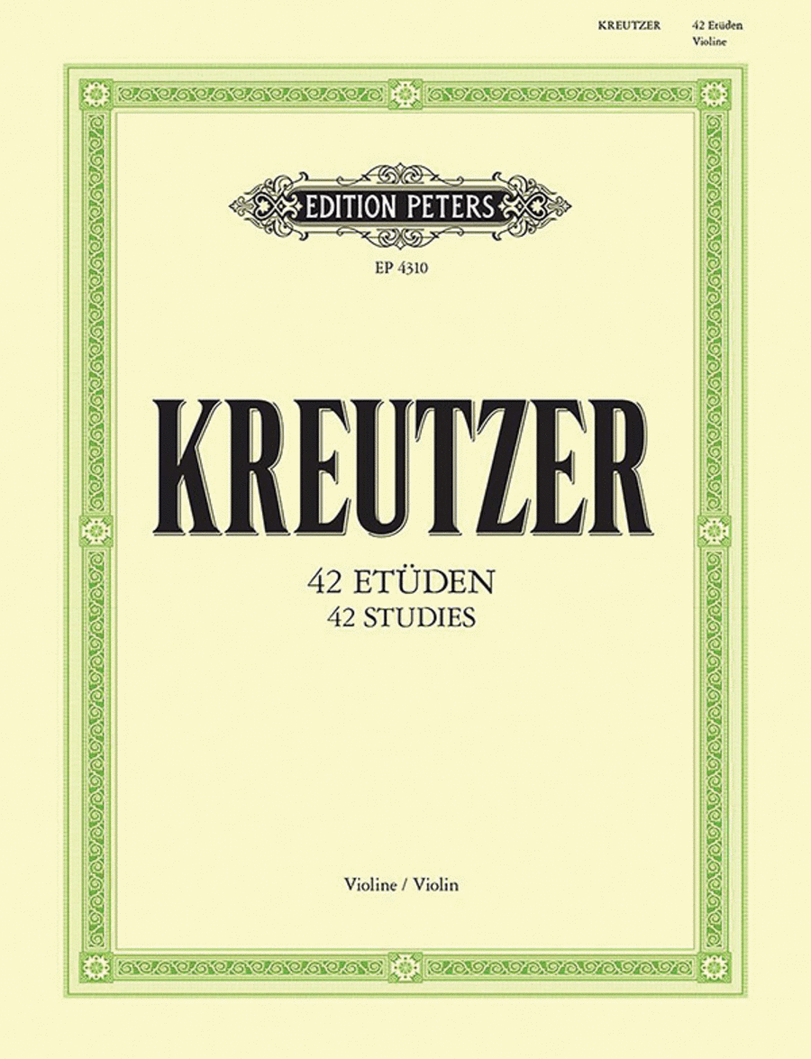 42 Etudes (Caprices) for Violin by Rodolphe Kreutzer Violin - Sheet Music