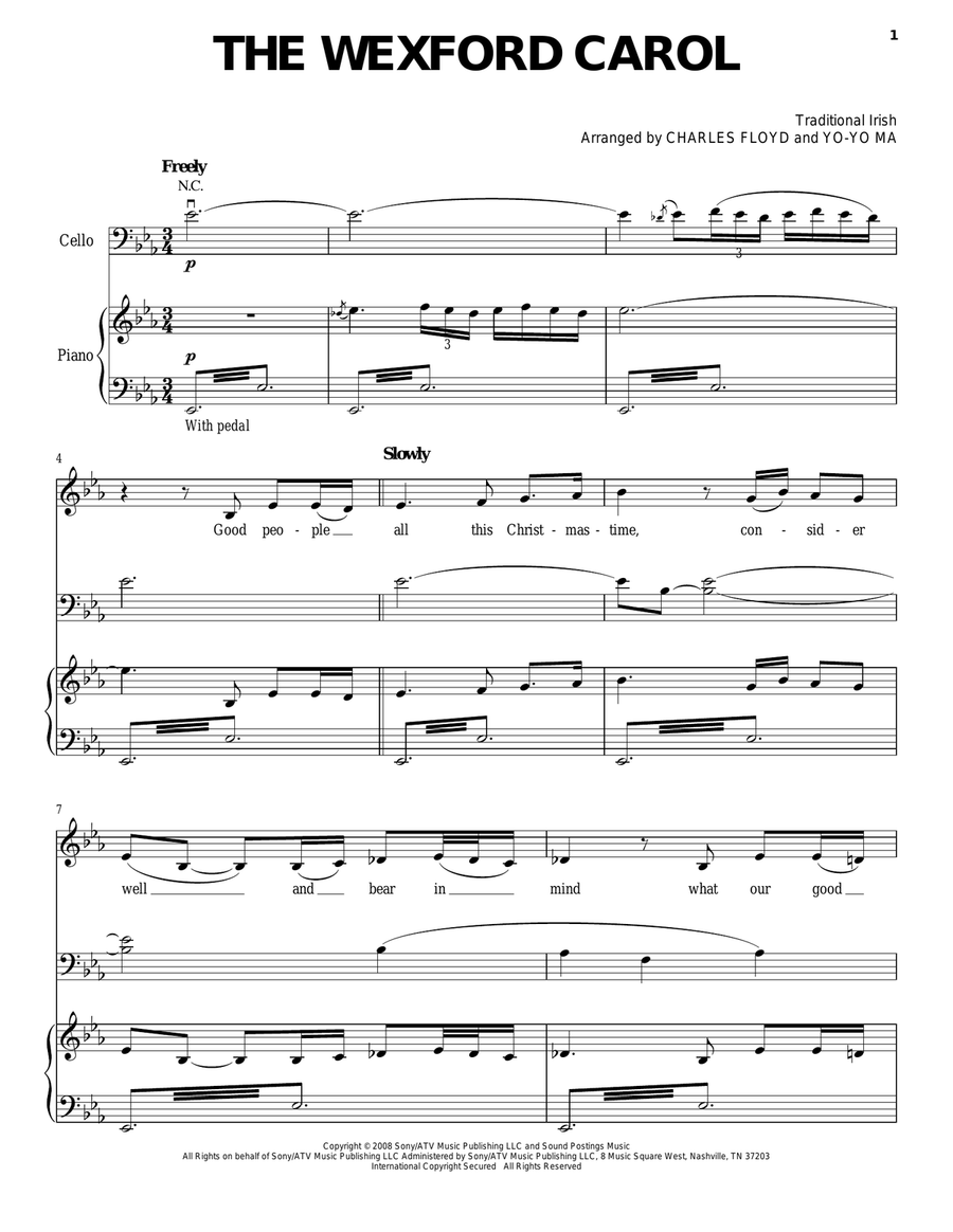 The Wexford Carol The Wexford Carol Acoustic Guitar scores gallery preview page 1