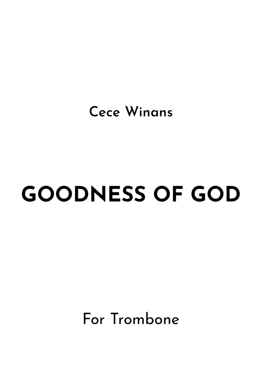 Goodness Of God Trombone Solo scores gallery preview page 1