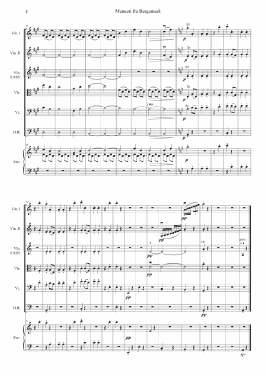 Minuet from Bergamasque String Orchestra scores gallery preview page 4