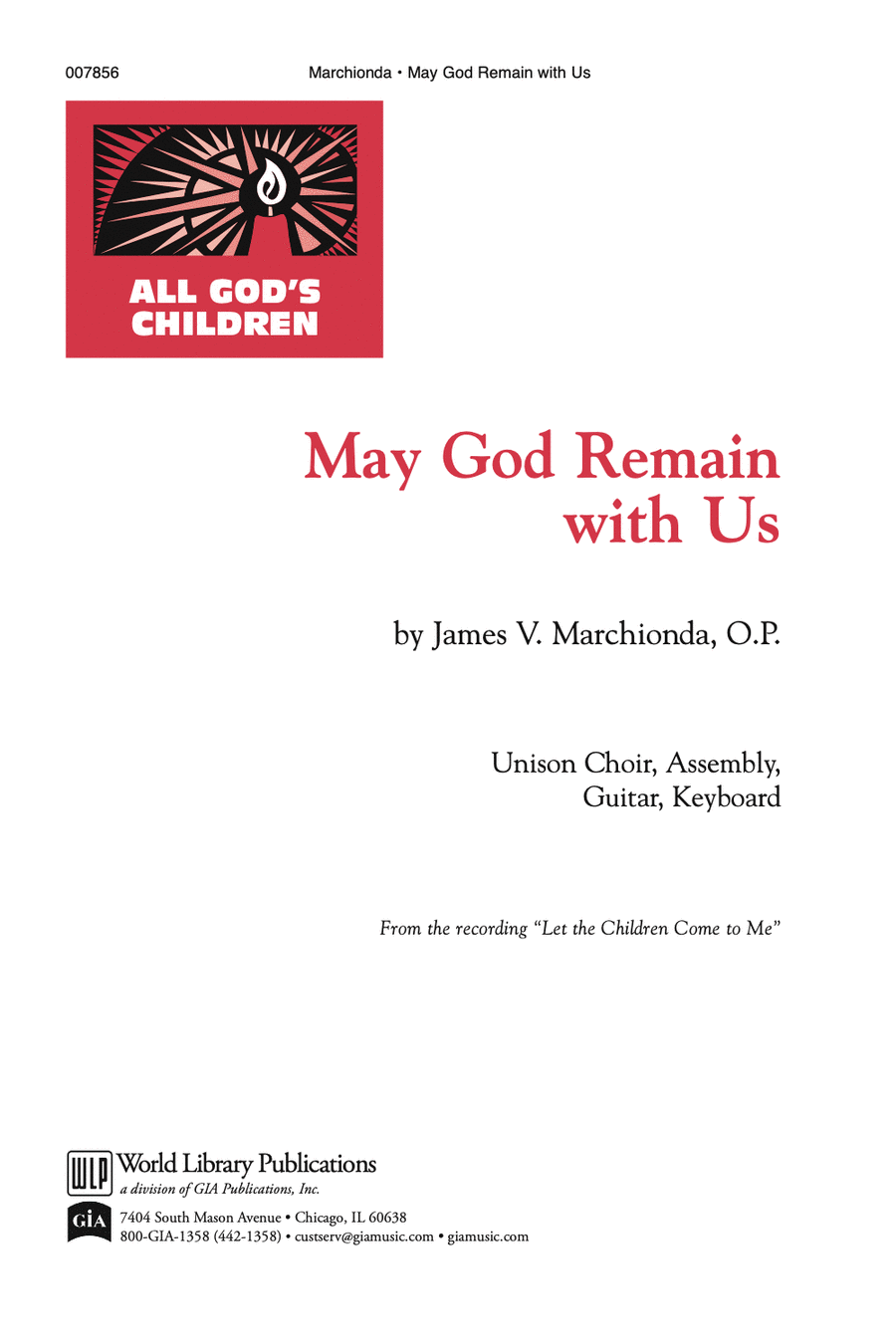 May God Remain With Us Unison Choir scores gallery preview page 1
