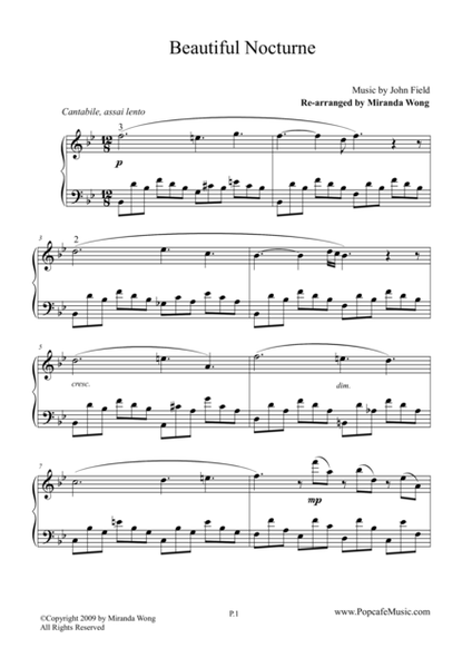 Beautiful Nocturne No.5 in Bb - Piano Solo image number null