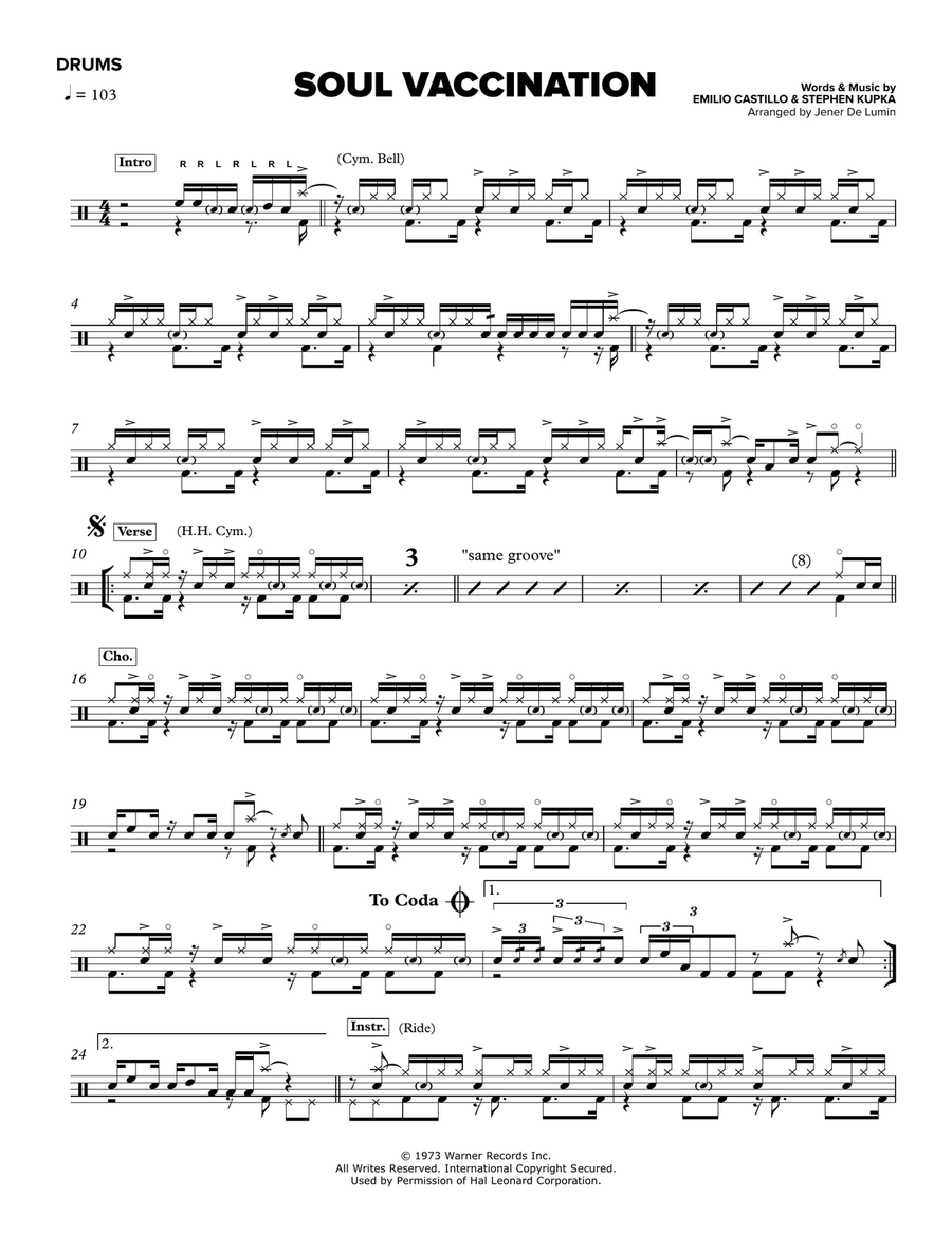 Soul Vaccination Drum Set scores gallery preview page 1