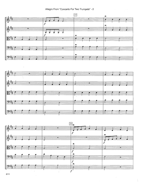 Allegro From "Concerto For Two Trumpets" - Full Score