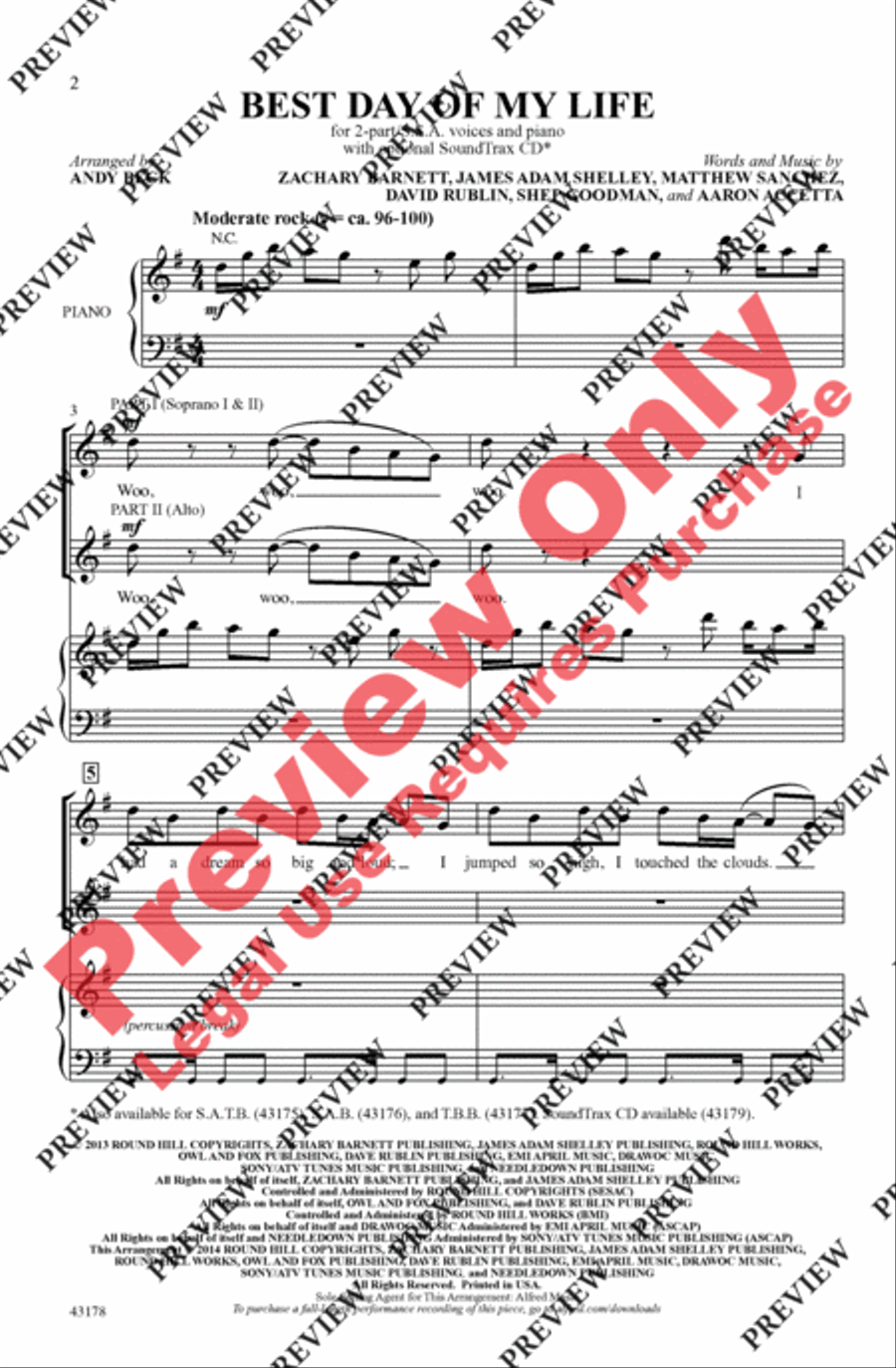 Best Day of My Life 2-Part scores gallery preview page 2