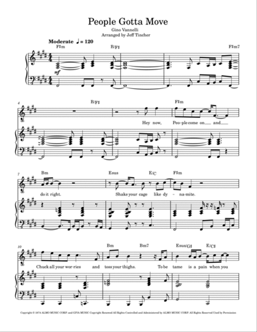 People Gotta Move People Gotta Move Piano, Vocal, Guitar scores gallery preview page 2