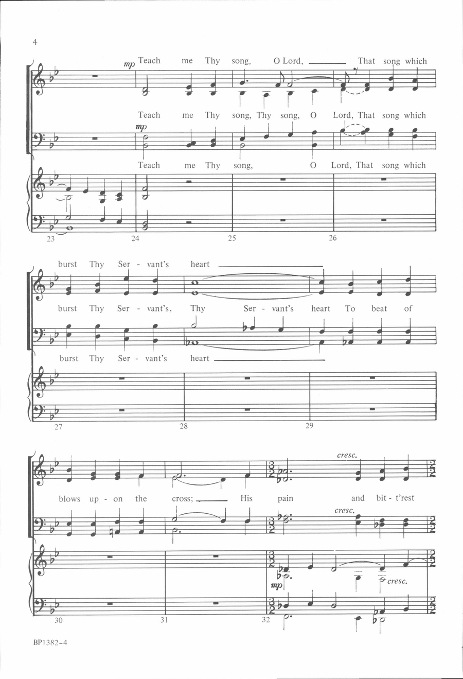 Teach Me Thy Song, O Lord 4-Part scores gallery preview page 4