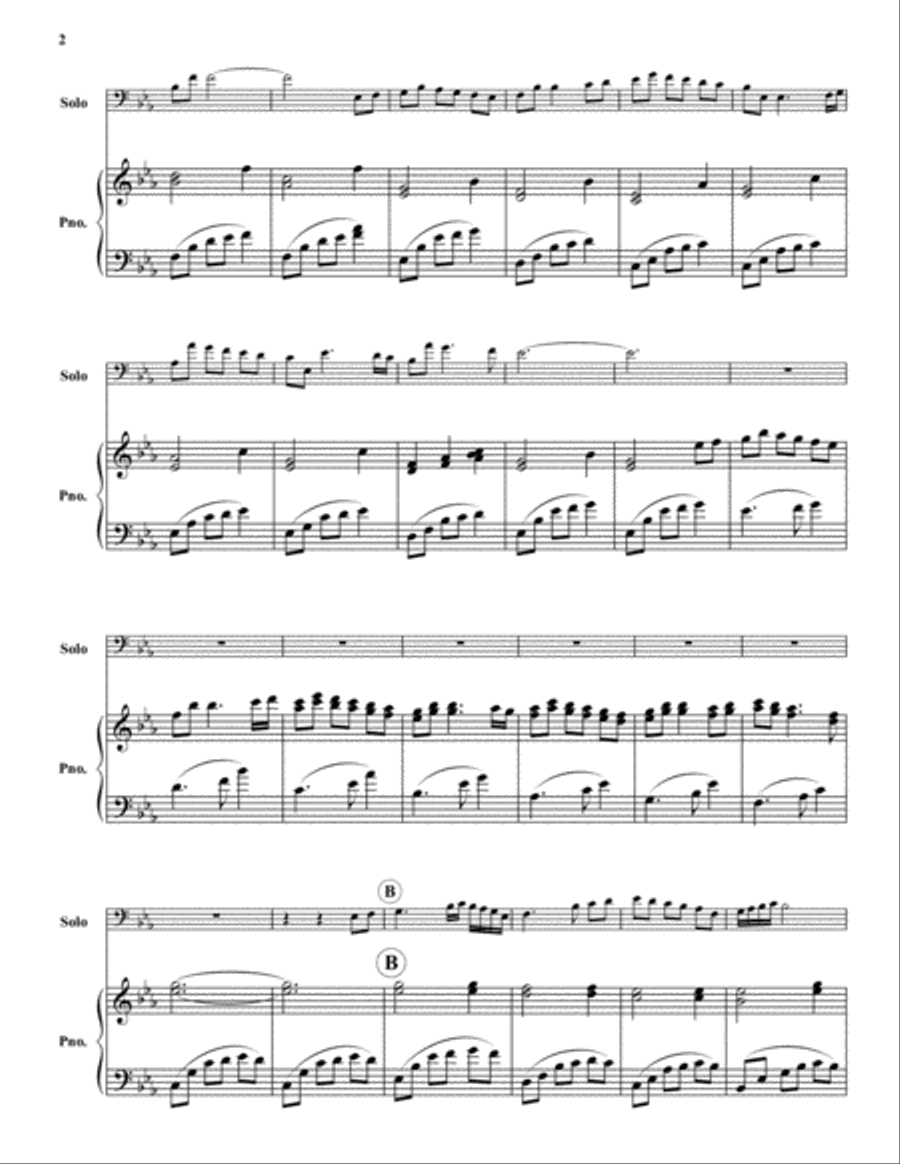 Lauren's Lullaby (for my daughter) Euphonium scores gallery preview page 2