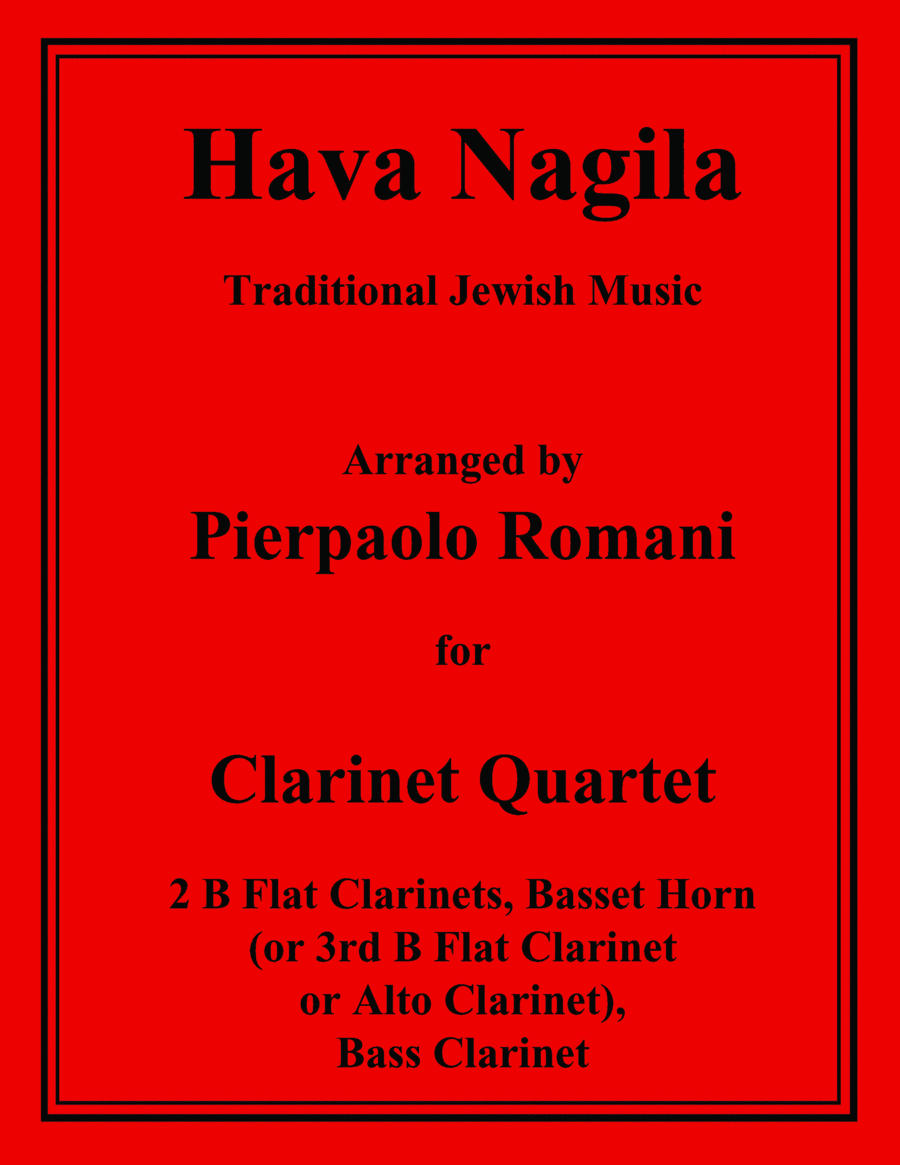 Hava Nagila for Clarinet Quartet image number null
