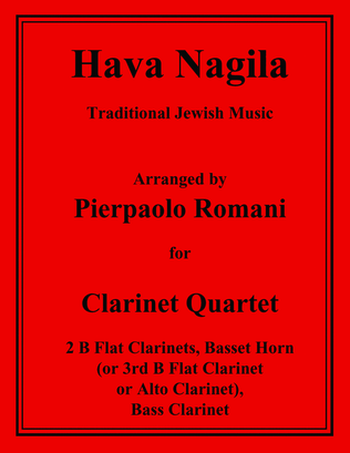 Book cover for Hava Nagila for Clarinet Quartet