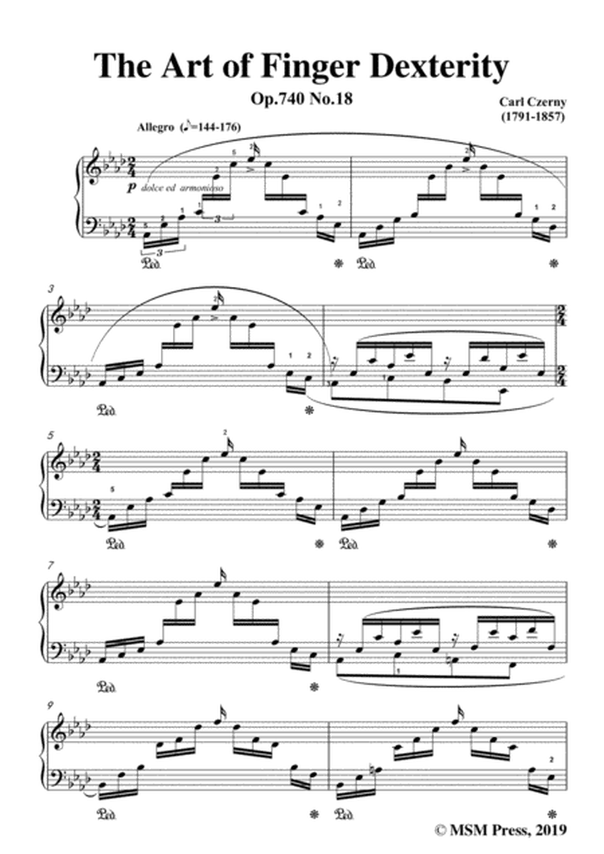Czerny-The Art of Finger Dexterity,Op.740 No.18,for Piano image number null
