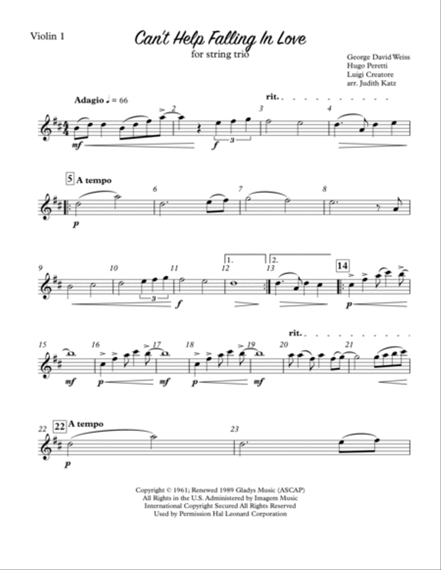 People Will Say We're In Love String Trio scores gallery preview page 6
