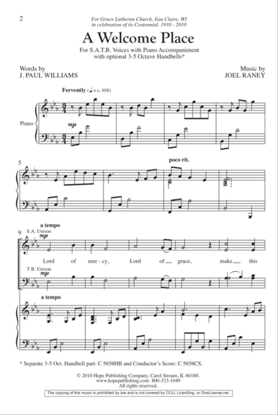 A Welcome Place 4-Part scores gallery preview page 13