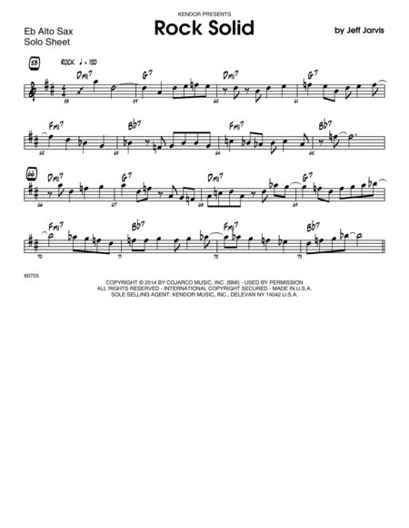 Rock Solid - Eb Solo Sheet