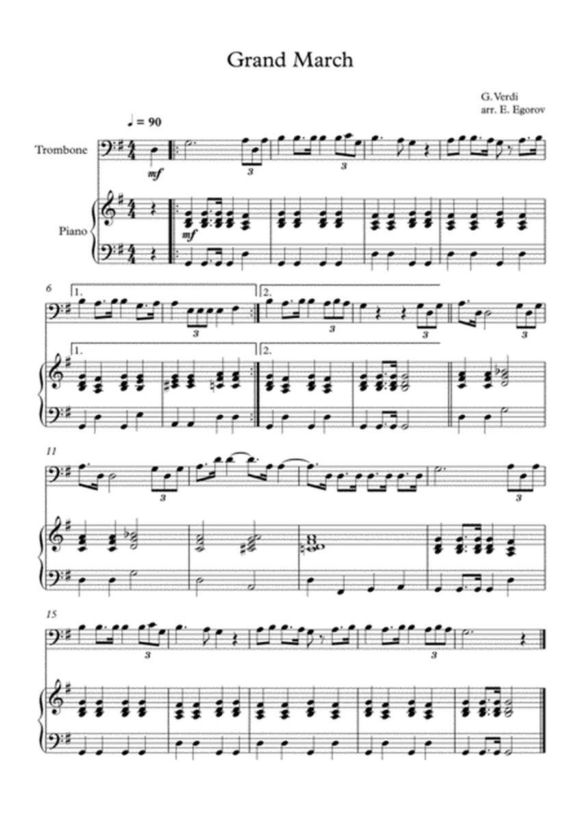 Grand March (Aida), Giuseppe Verdi, For Trombone & Piano image number null