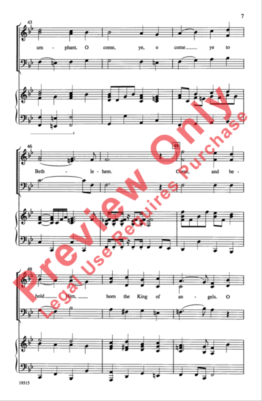 Joy: A Medley of Carols Joy: A Medley of Carols 3-Part scores gallery preview page 7