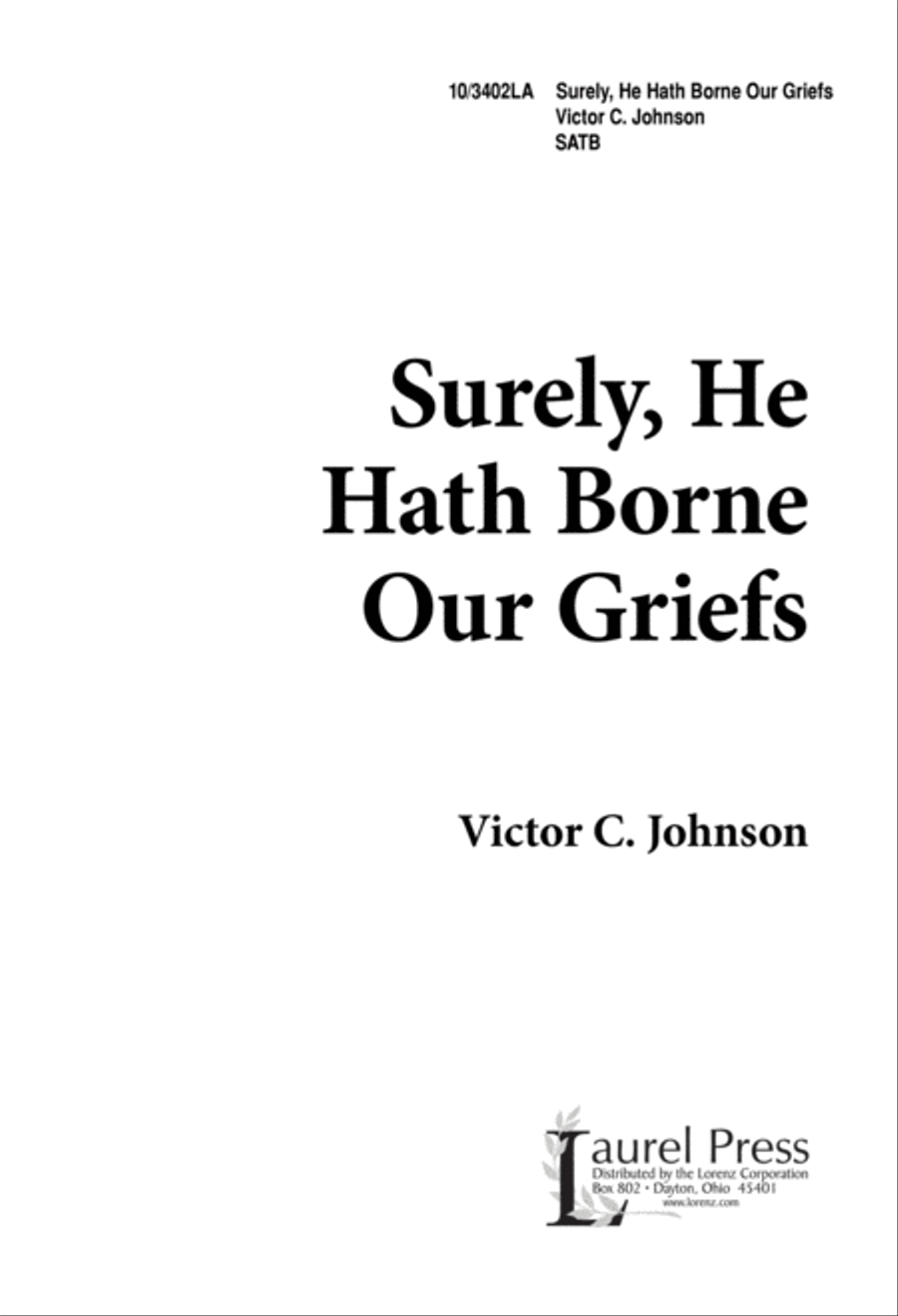 Surely, He Hath Borne Our Griefs 4-Part scores gallery preview page 1