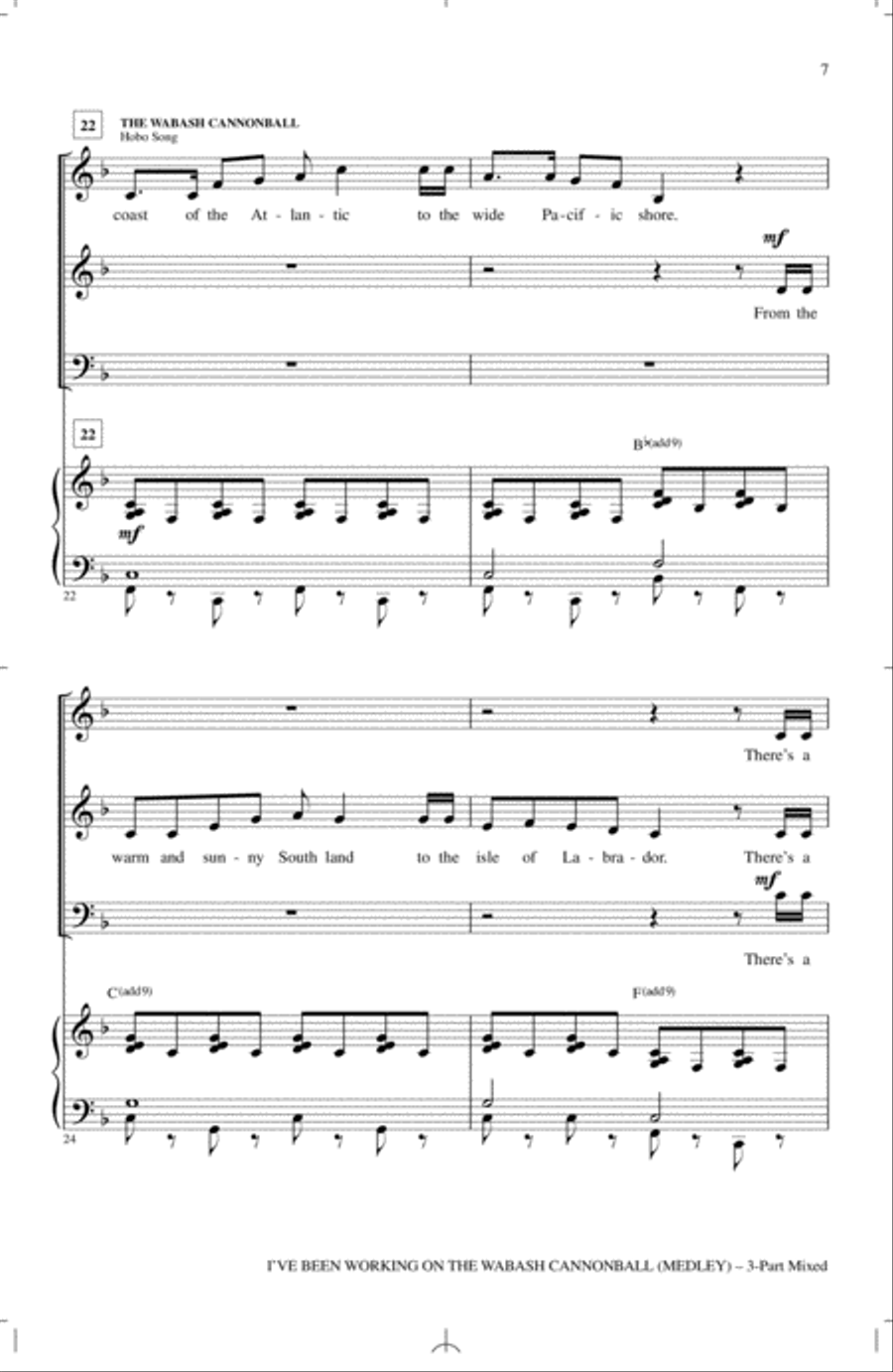I've Been Working On The Wabash Cannonball 3-Part scores gallery preview page 5