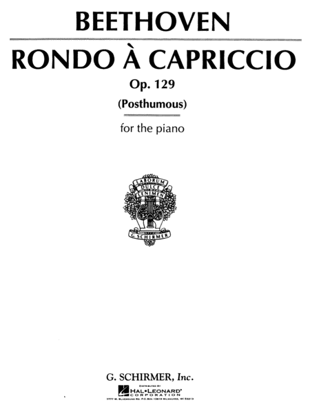 Ludwig van Beethoven : Rondo a Capriccio, Op. 129