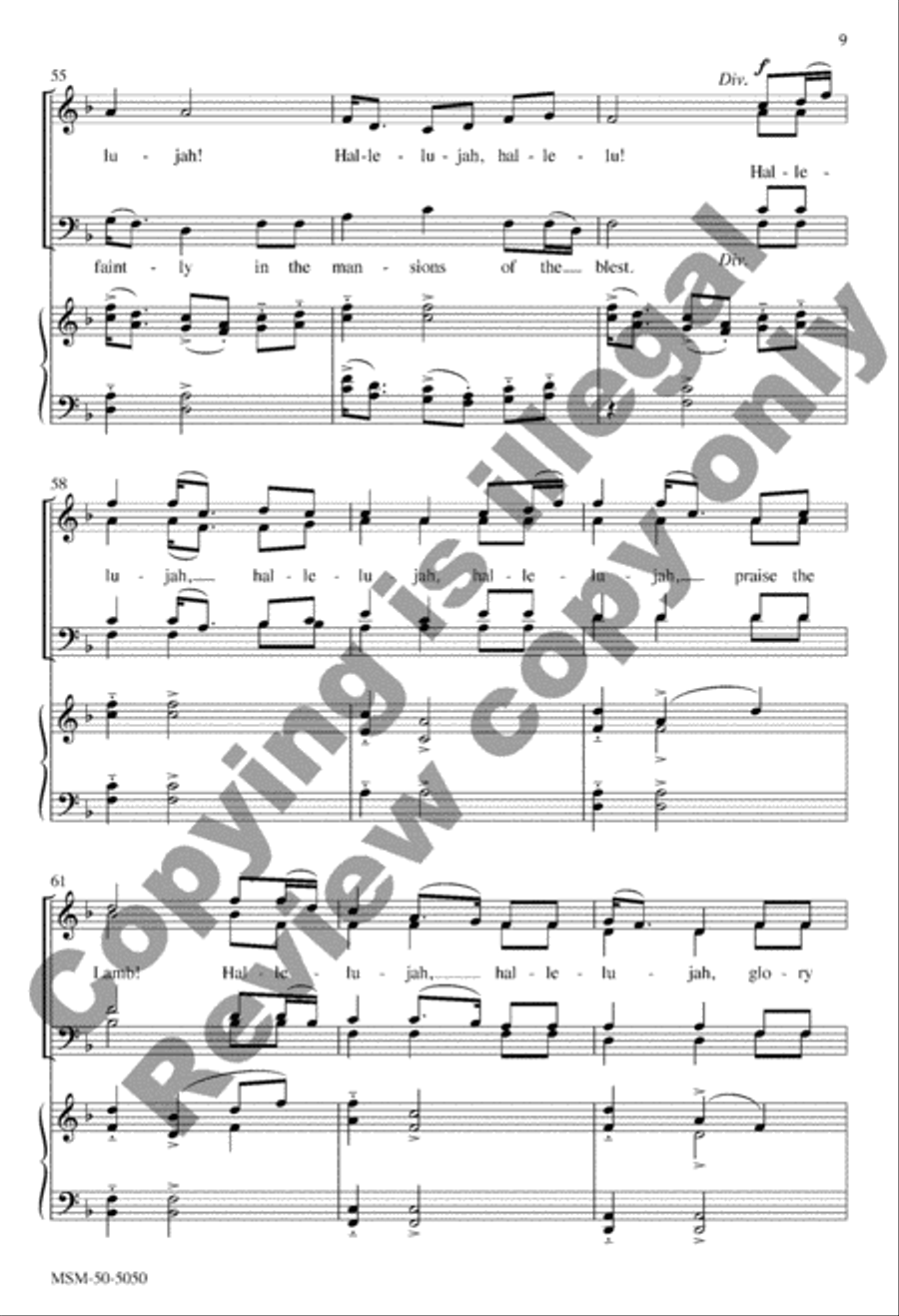Hark, I Hear the Harps Eternal 4-Part scores gallery preview page 8